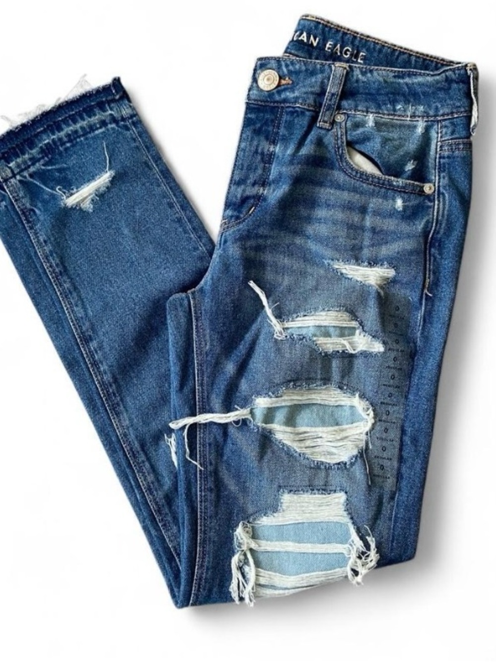American Eagle Distressed Tomgirl Jeans - Size 0 Regular (NWT)